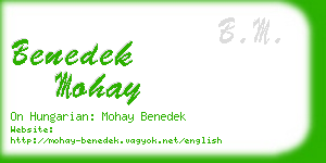 benedek mohay business card